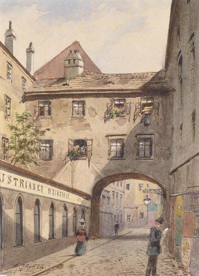 Der Torbogen in der Bäckerstraße von Carl Wenzel Zajicek